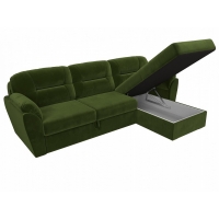 Угловой диван Бостон (микровельвет зелёный) - Изображение 1